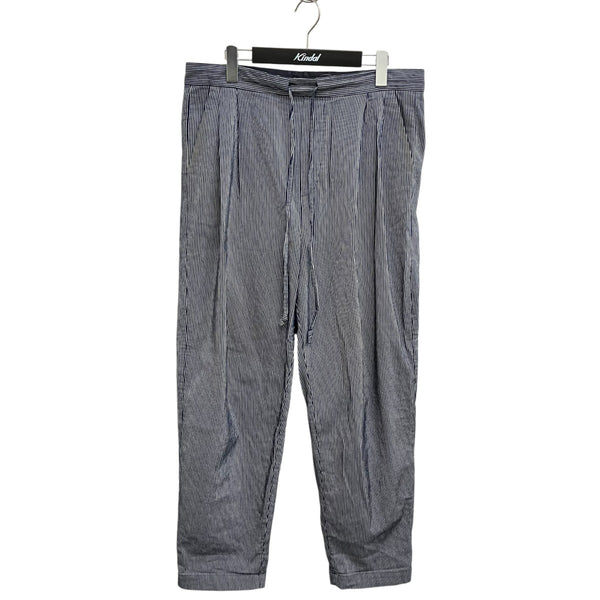 FRANK LEDER(フランクリーダー) ストライプパンツ ホワイト×ネイビー