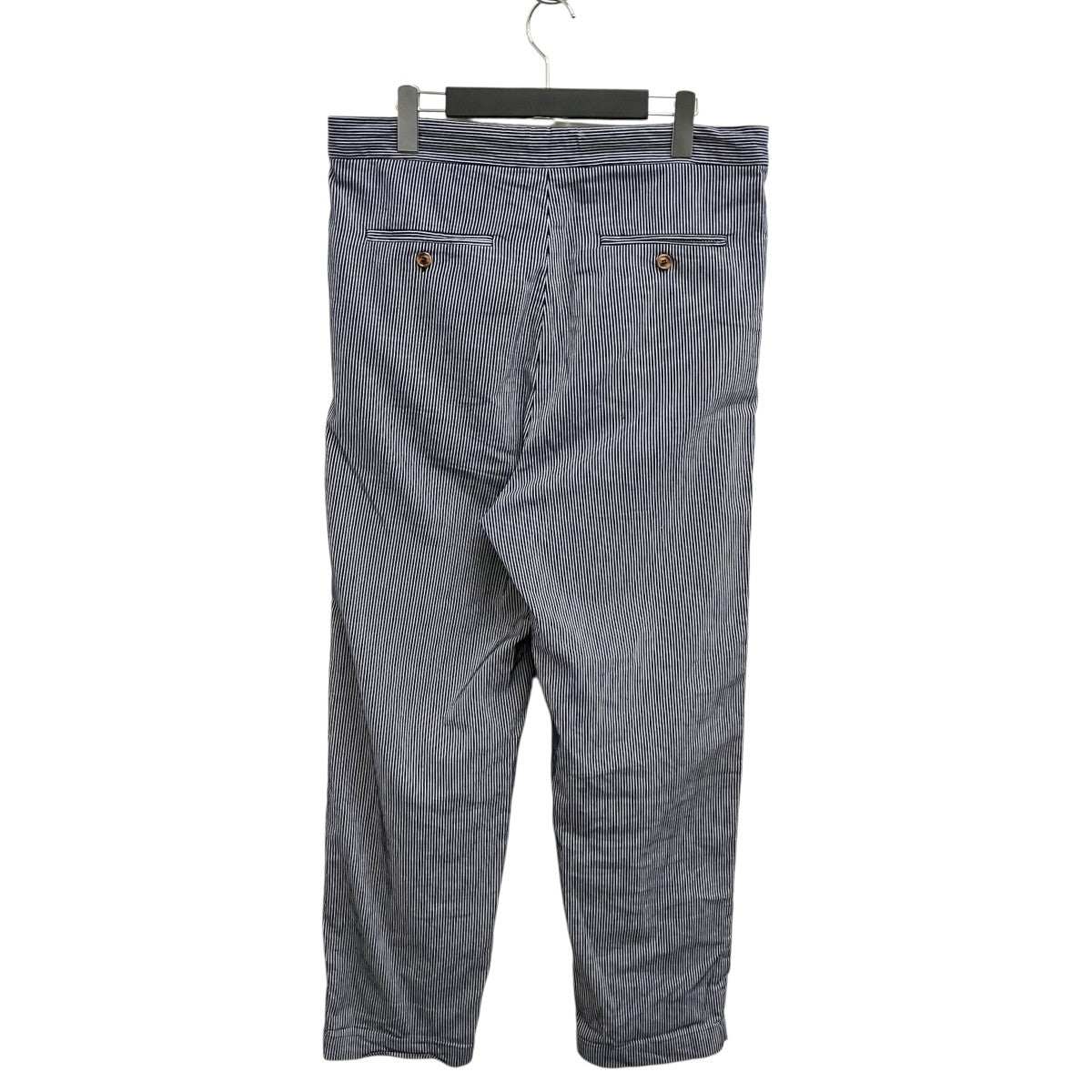 FRANK LEDER(フランクリーダー) ストライプパンツ ホワイト×ネイビー