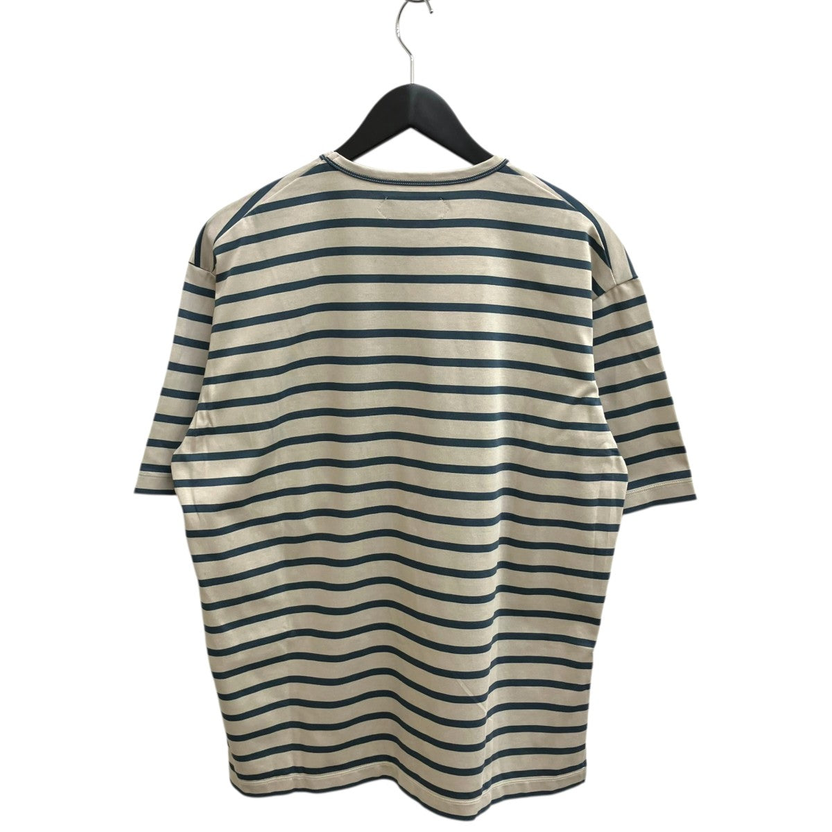 AUBERGE(オーベルジュ) OWENボーダー半袖Tシャツ ベージュ×グリーン