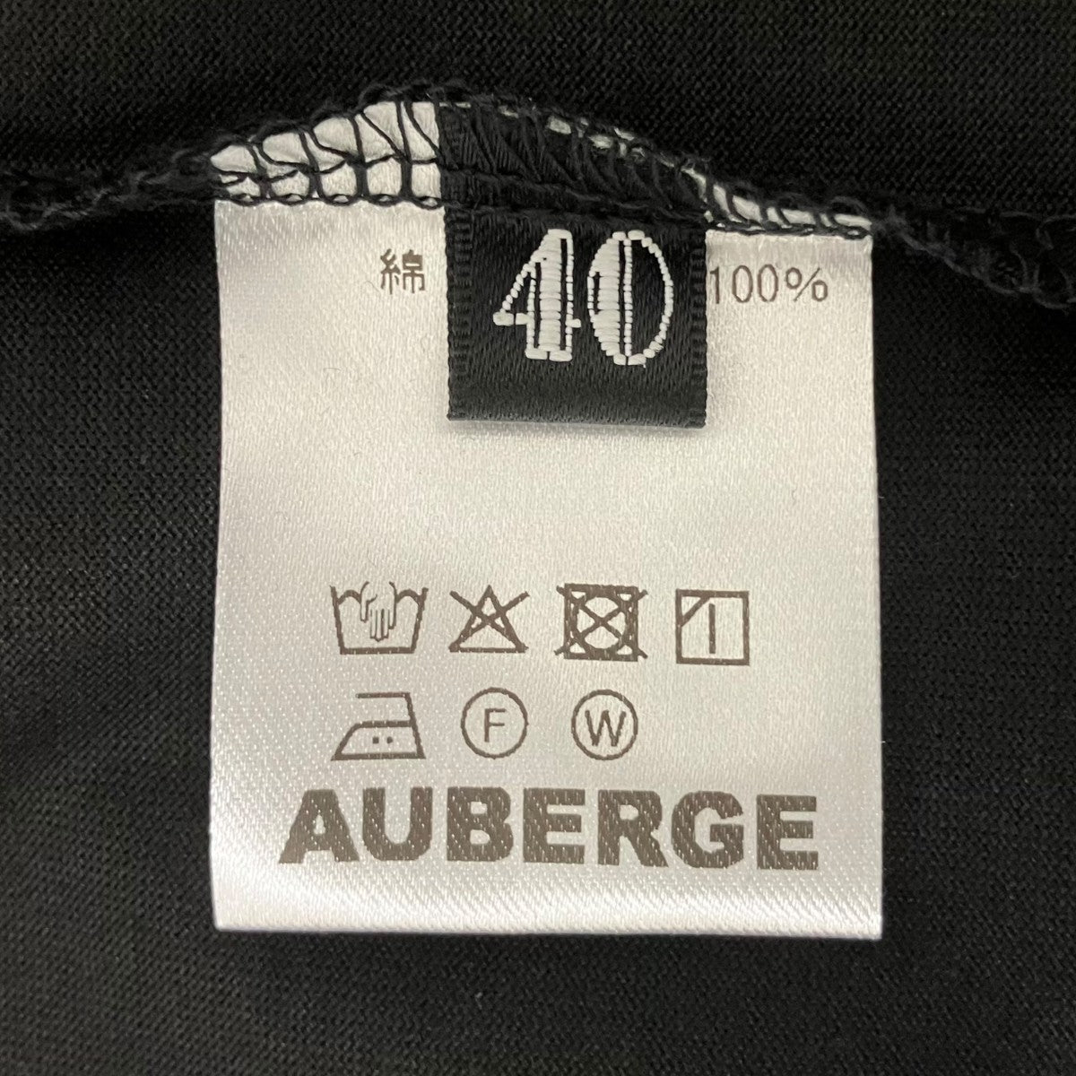 【美品】auberge trico50 サイズ40 AUBERGE(オーベルジュ) TRICO50半袖Tシャツ ブラック サイズ 40