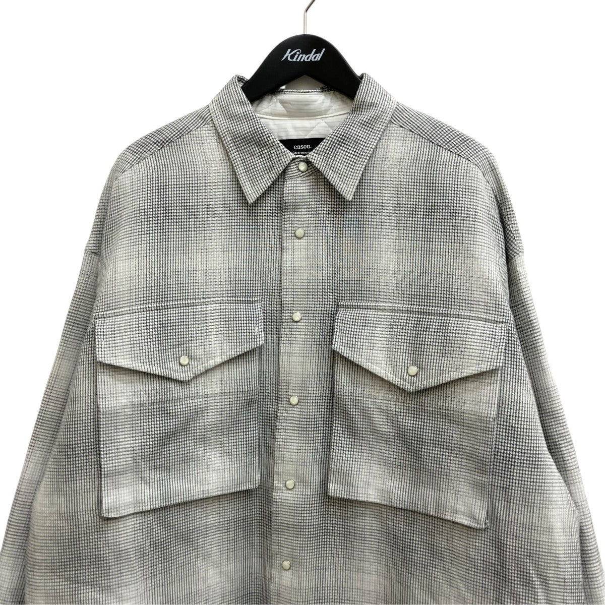 Padded shirt  BLUE STRIPE中綿ジャケット