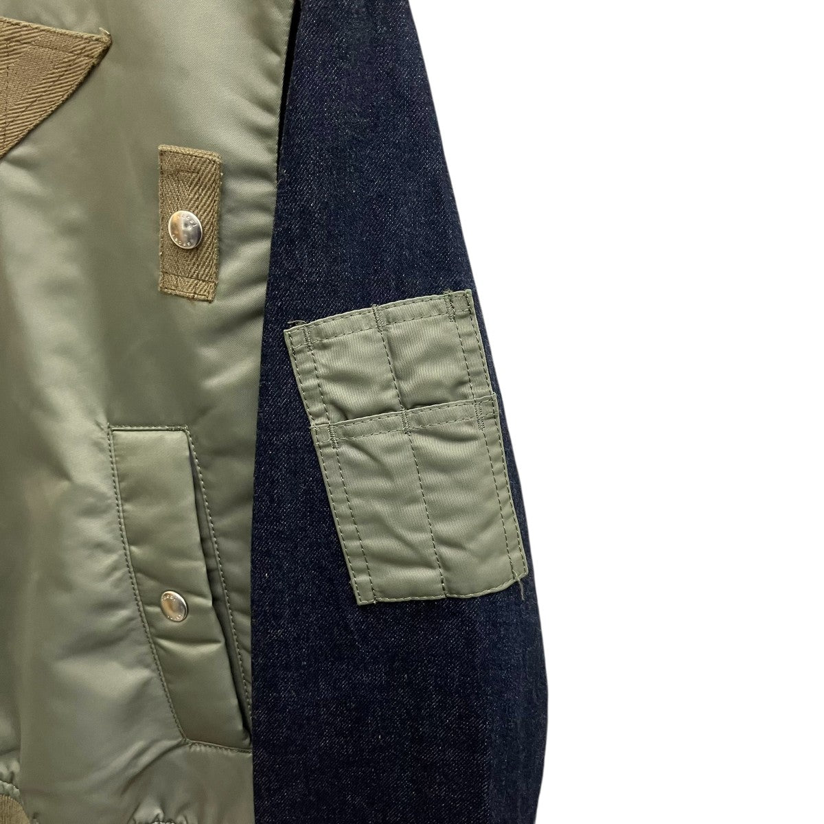 sacai Nylon Twill Mix Blousonデニムジャケット22-02825M 古着・中古-4枚目のアイテム画像