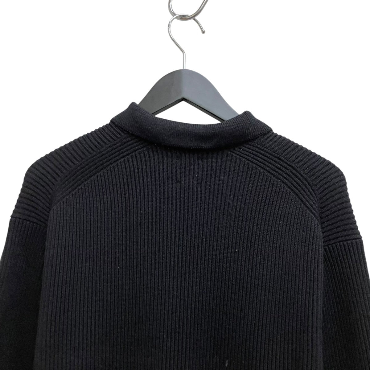 25AW SOLID WOOL RIB POLO ZIP UP CARDIGAN／ BN-25FM-044