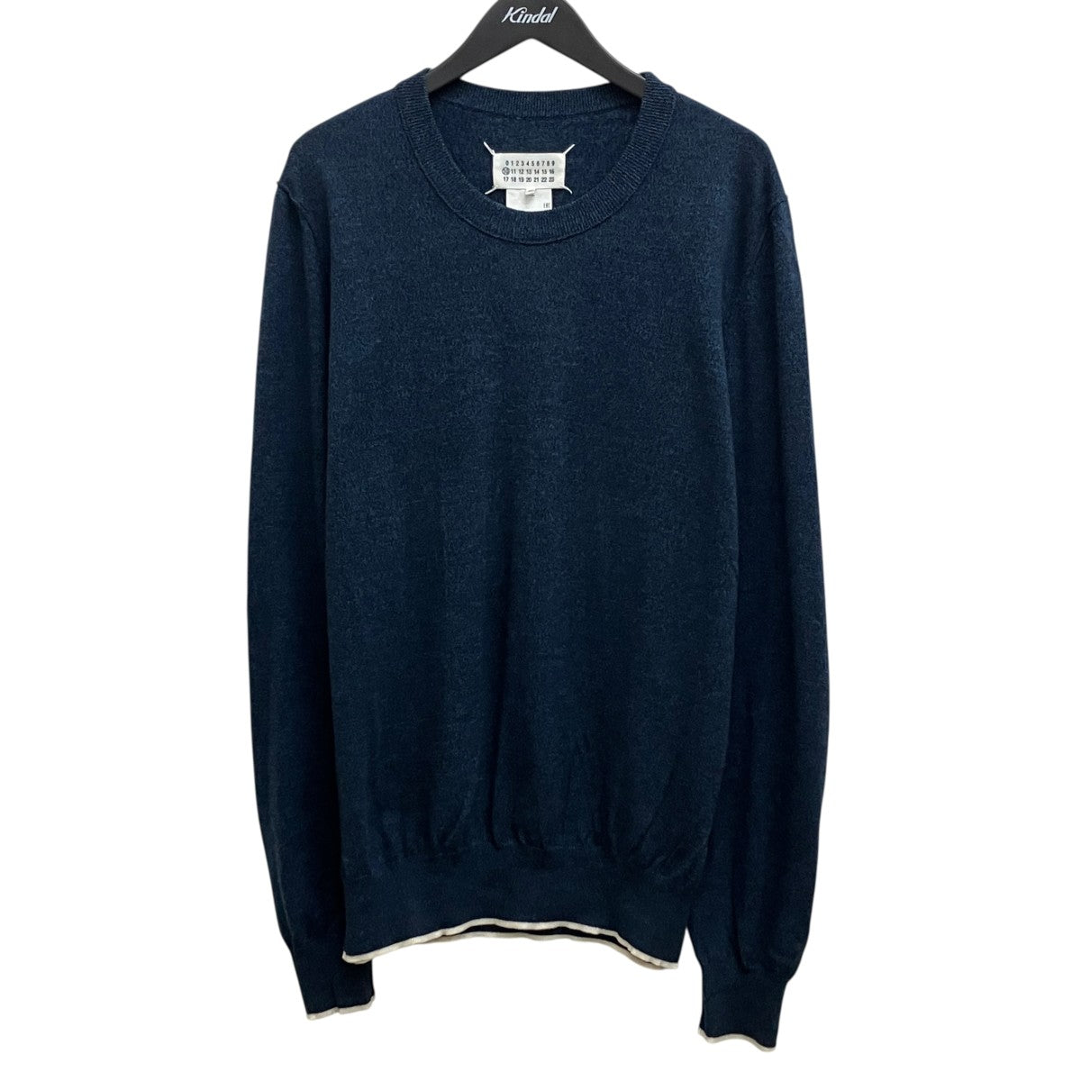 Maison Margiela エルボーパッチインサイドアウトステッチデザインニット S50HA0989 古着・中古-1枚目のアイテム画像