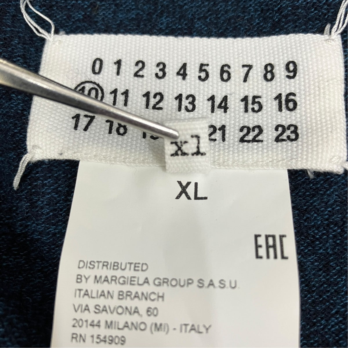 Maison Margiela エルボーパッチインサイドアウトステッチデザインニット S50HA0989 古着・中古-7枚目のアイテム画像