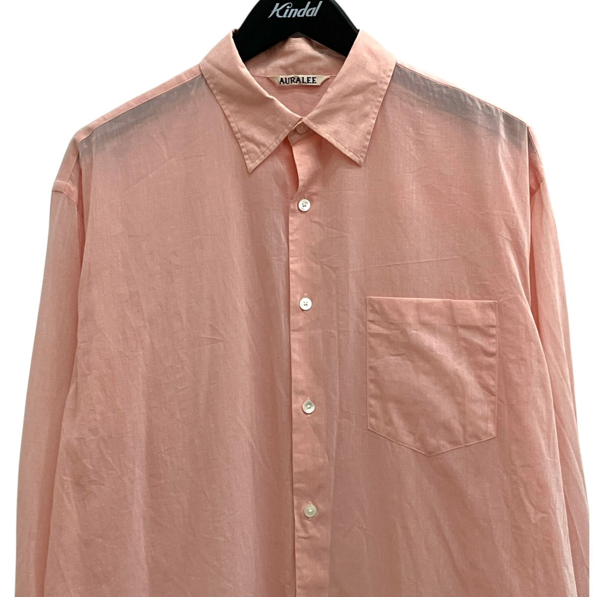 AURALEE(オーラリー) HARD TWIST FINX ORGANDY SHIRT長袖シャツ