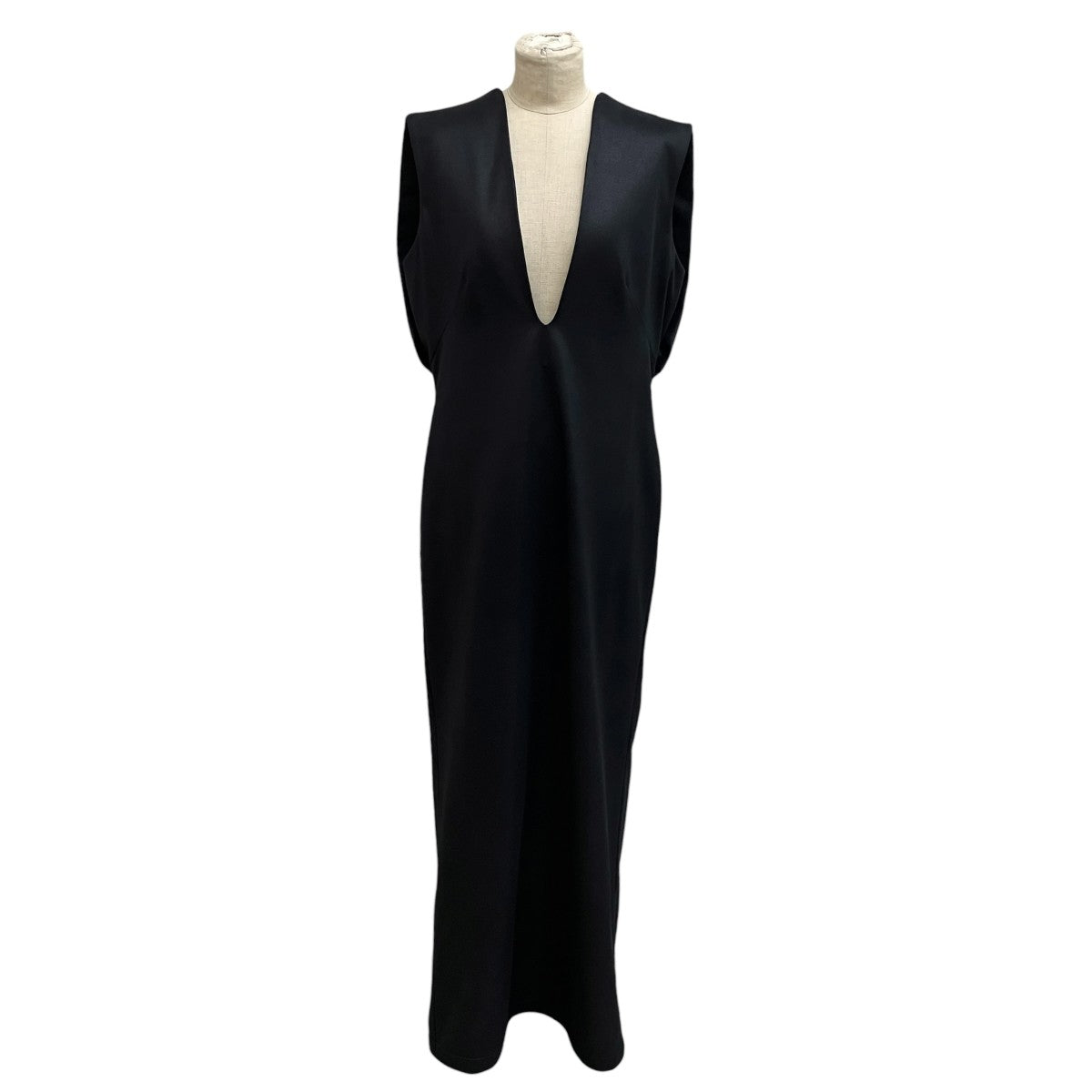 mame kurogouchi Plungded Long Sweatshirt DressノースリーブワンピースMM23PS-JS714 古着・中古-1枚目のアイテム画像