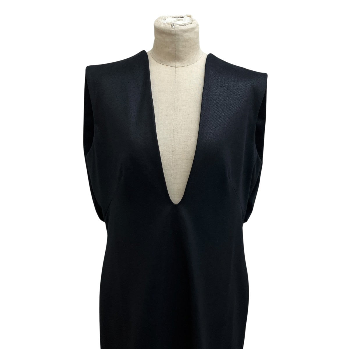 mame kurogouchi Plungded Long Sweatshirt DressノースリーブワンピースMM23PS-JS714 古着・中古-4枚目のアイテム画像