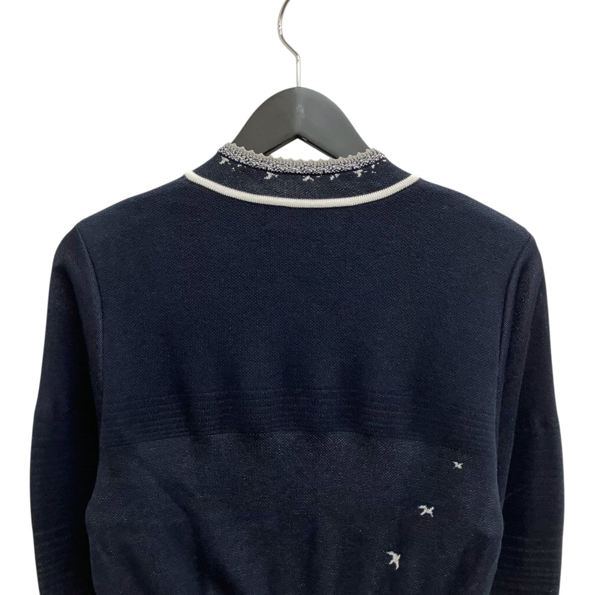 mame kurogouchi Crane Pattern Jacquard Knitted CardiganニットカーディガンMM23PS-KN726 古着・中古-4枚目のアイテム画像