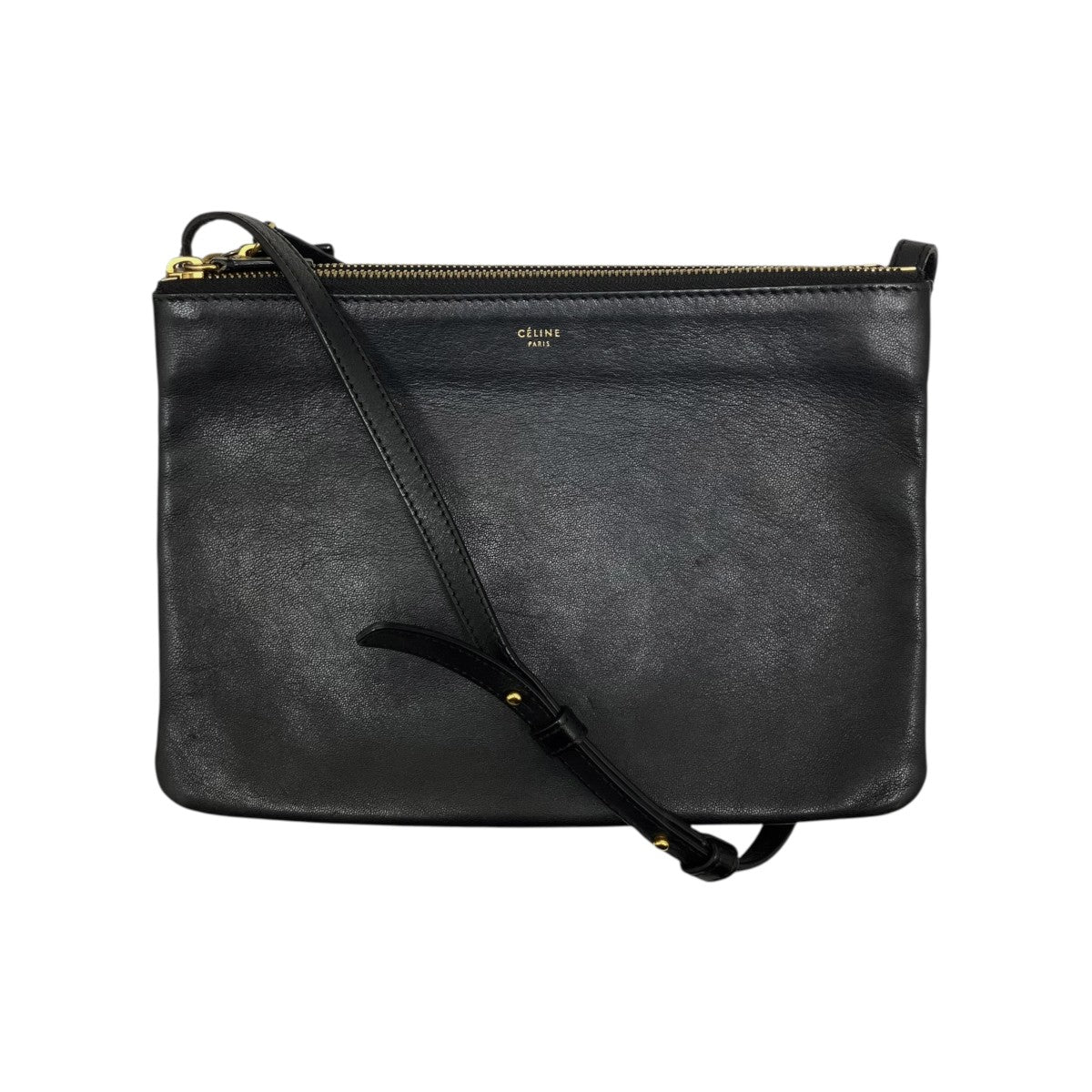 CELINE トリオ スムースレザー クロスボディバッグショルダーバッグ 古着・中古-1枚目のアイテム画像