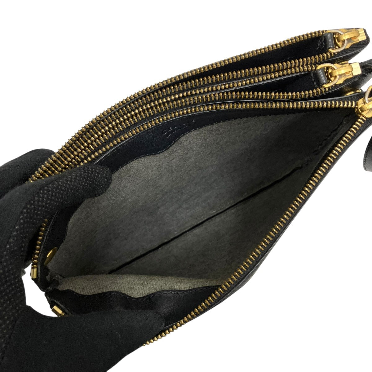 CELINE トリオ スムースレザー クロスボディバッグショルダーバッグ 古着・中古-10枚目のアイテム画像