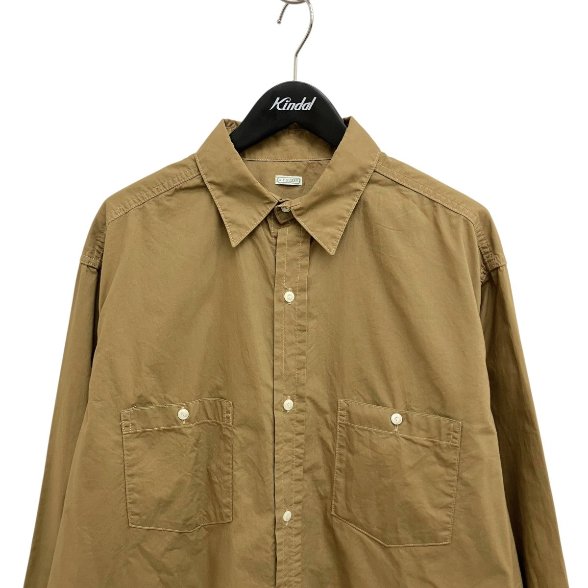 A．PRESSE Over Dyeing Military Shirt長袖シャツ22AAP-02-11M 古着・中古-3枚目のアイテム画像