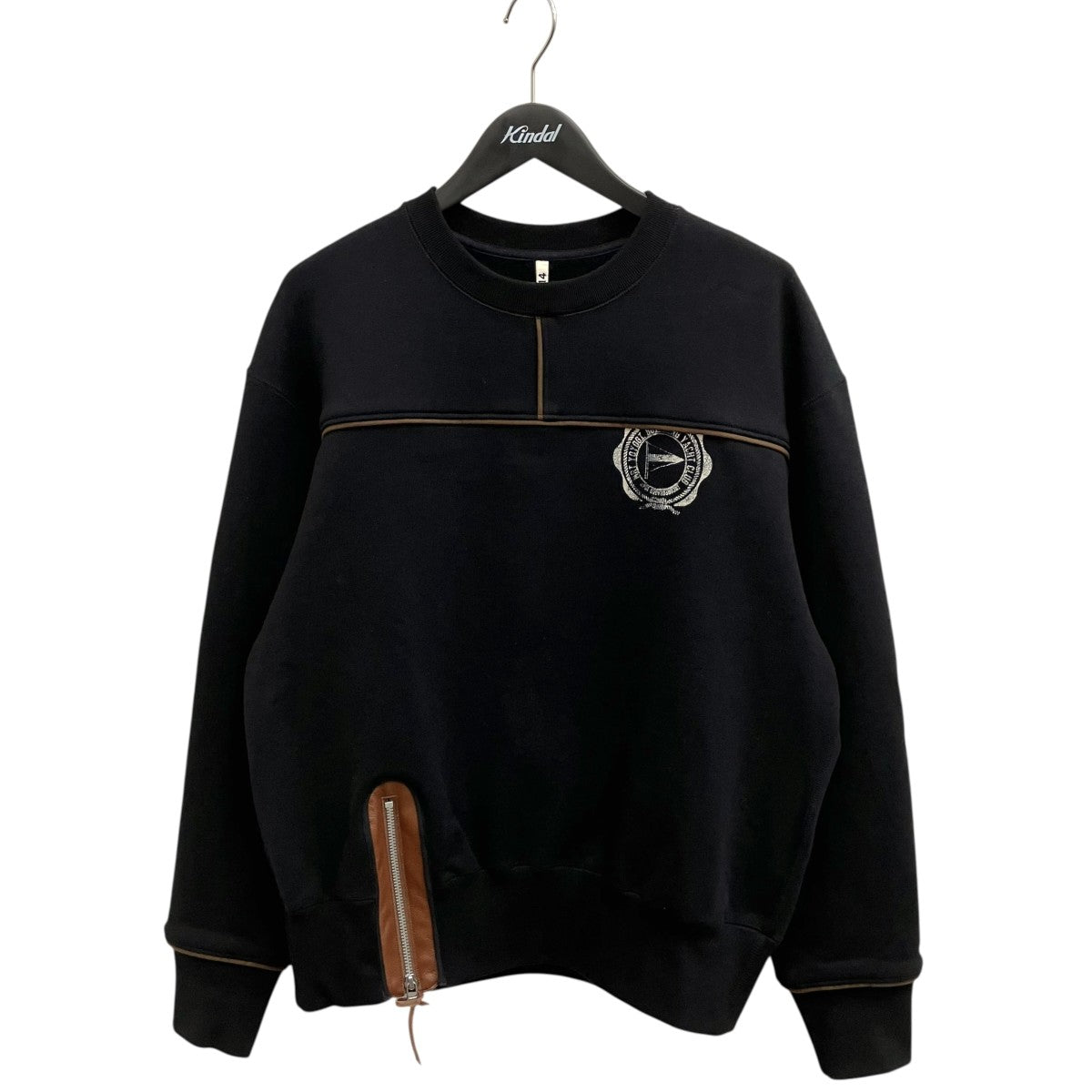 KHOKI Leather-Trimmed Sweatshirtスウェット26SS-T-07 古着・中古-1枚目のアイテム画像