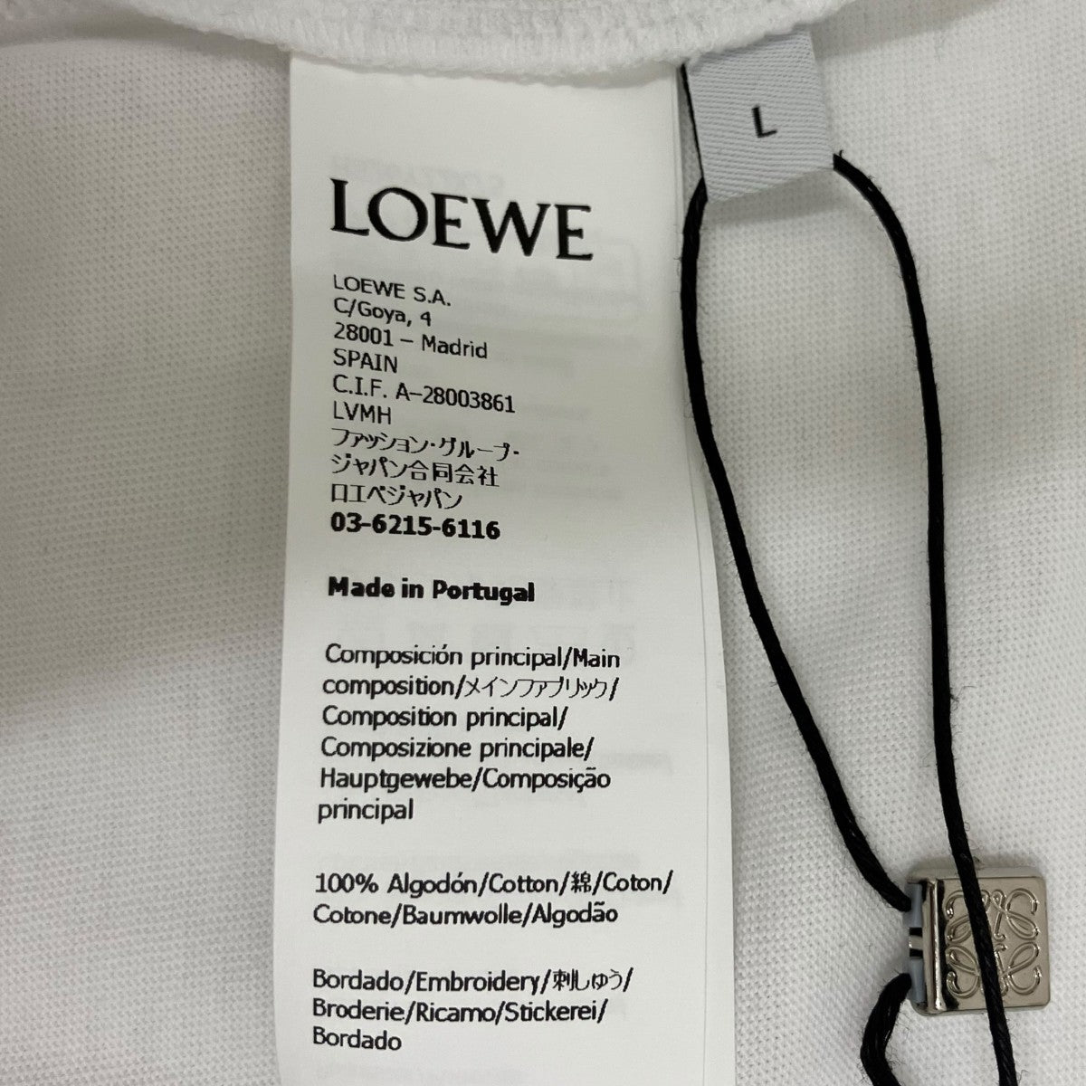 LOEWE アナグラムエンブロイダリーTシャツ半袖TシャツH526Y22X75 古着・中古-5枚目のアイテム画像