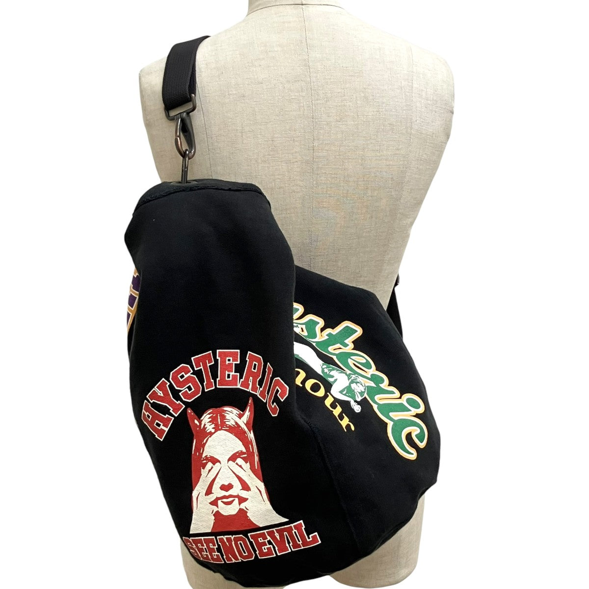 Hysteric Glamour COLLEGE COLLAGE SWEAT SHOULDER BAGショルダーバッグ 古着・中古-2枚目のアイテム画像