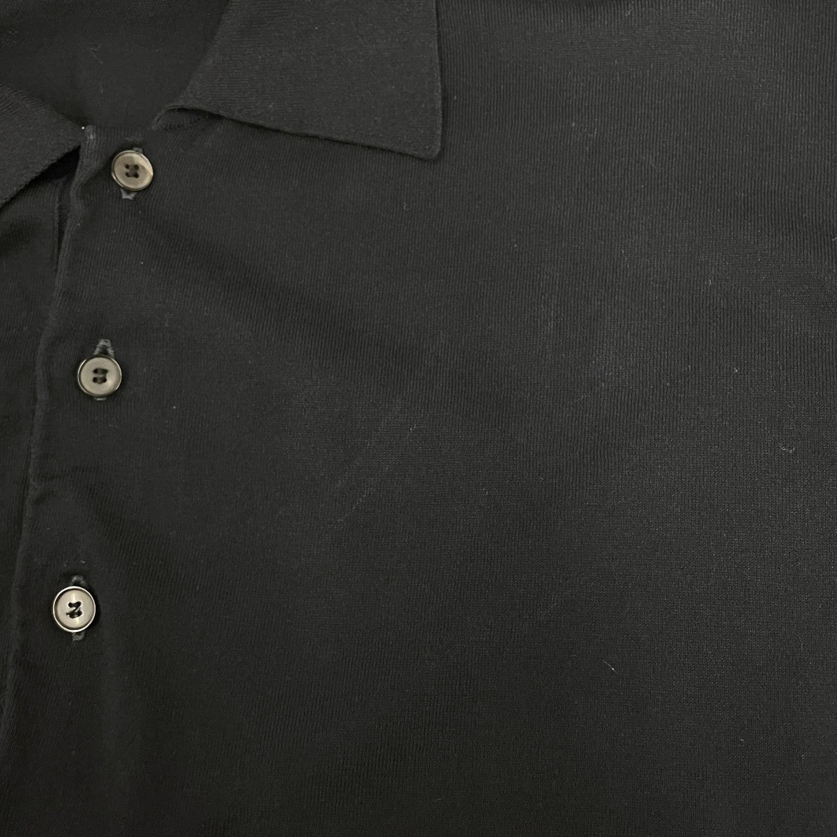 AURALEE SUPER HIGH GAUGE COTTON KNIT POLO半袖ニットポロシャツA25SP02KA 古着・中古-4枚目のアイテム画像