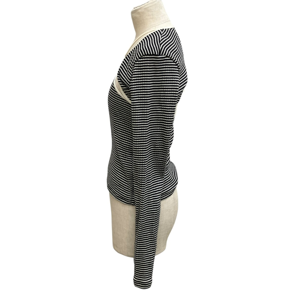 JOHN MASON SMITH COTTON RANDOM BORDER RIB CAMISOLE ＆ SLEEVE C Dキャミソールカーディガン25SCT-#730L 古着・中古-3枚目のアイテム画像