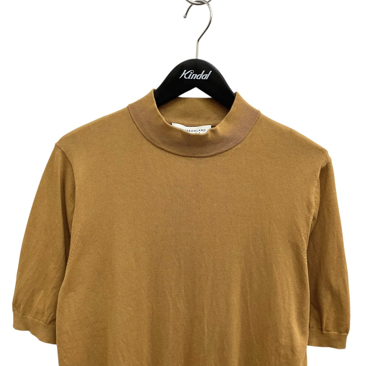 TOMORROW LAND シルクコットン モックネックプルオーバーニット SESIA半袖ニット63-02-52-02021 古着・中古-3枚目のアイテム画像