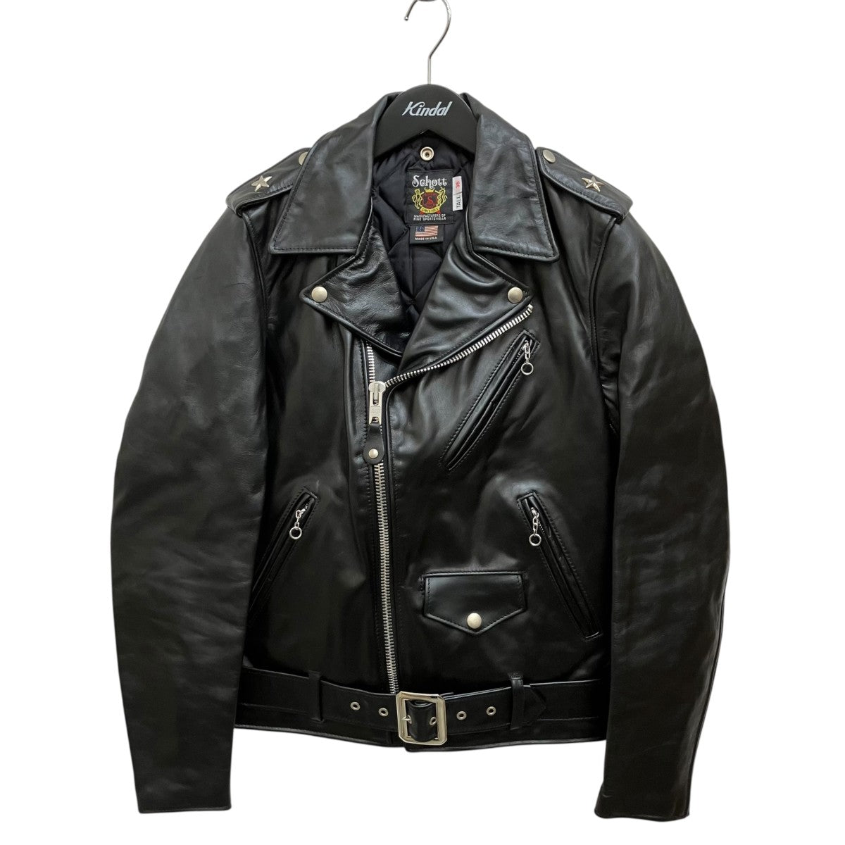 Schott HORSEHIDE ONE STARライダースジャケット7416 613UHT 古着・中古-1枚目のアイテム画像