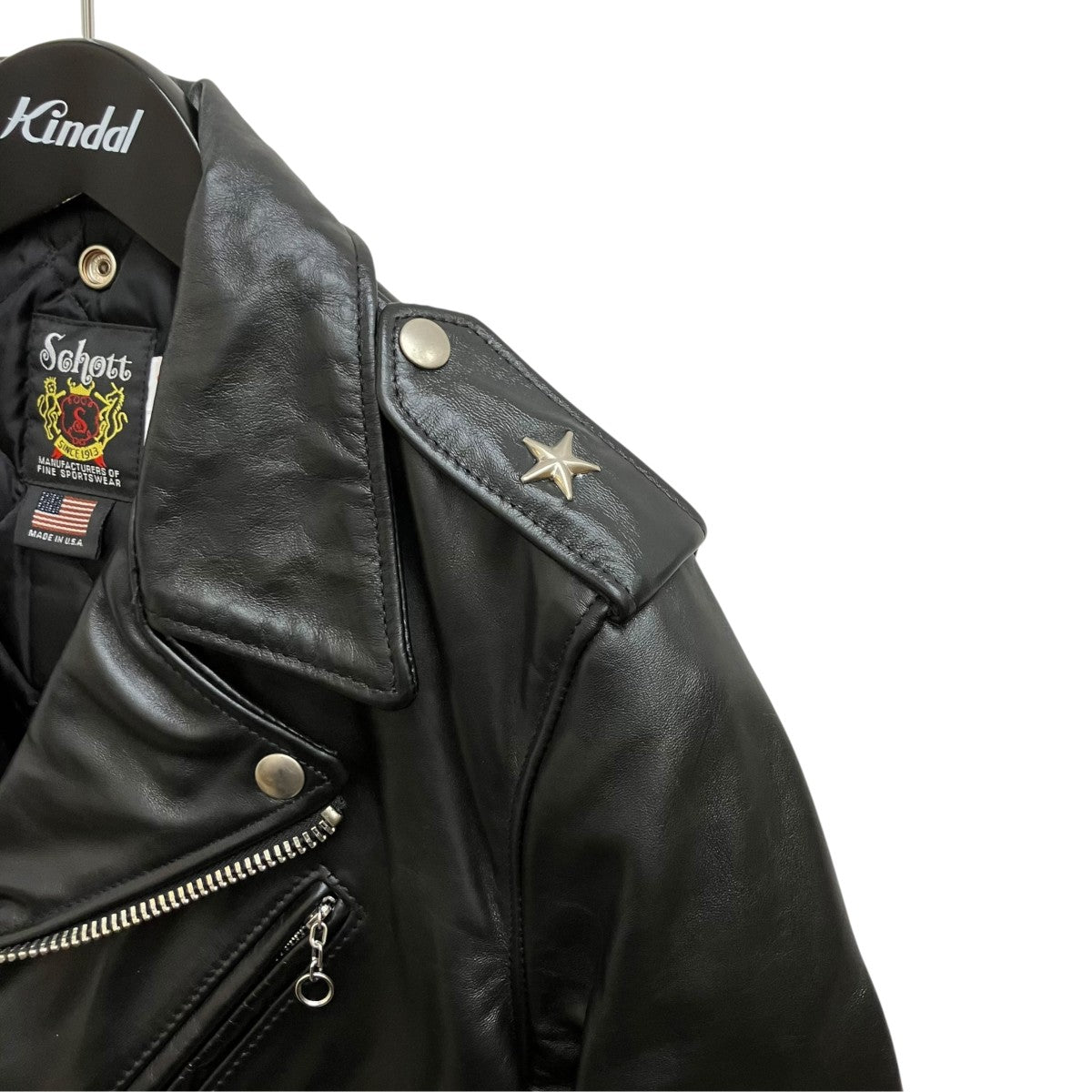 Schott HORSEHIDE ONE STARライダースジャケット7416 613UHT 古着・中古-4枚目のアイテム画像
