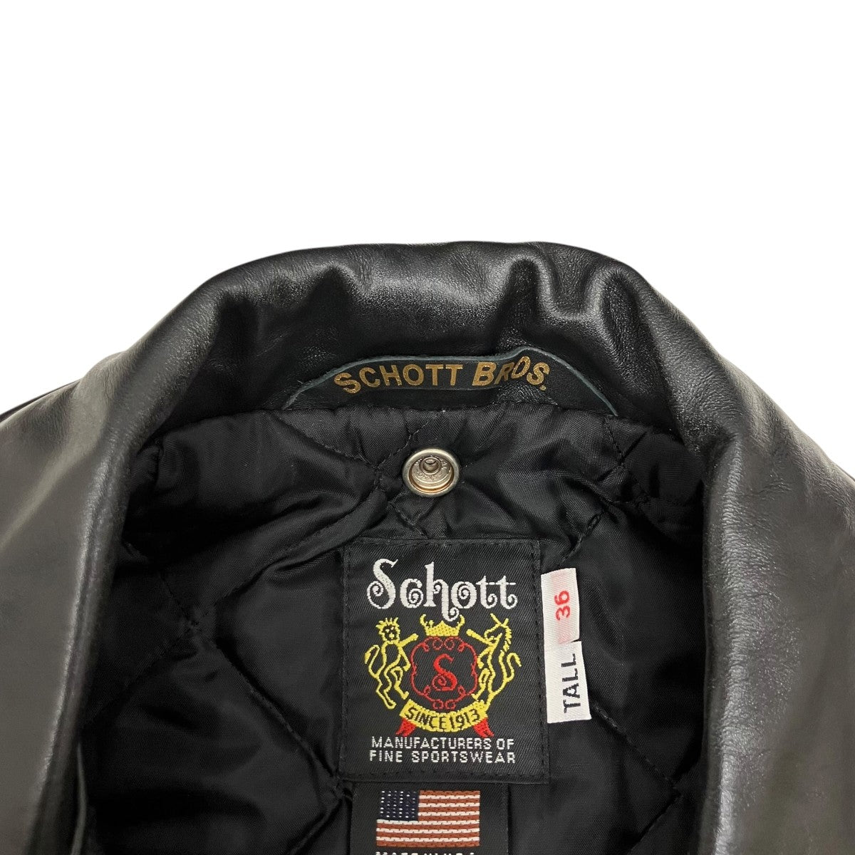 Schott HORSEHIDE ONE STARライダースジャケット7416 613UHT 古着・中古-6枚目のアイテム画像