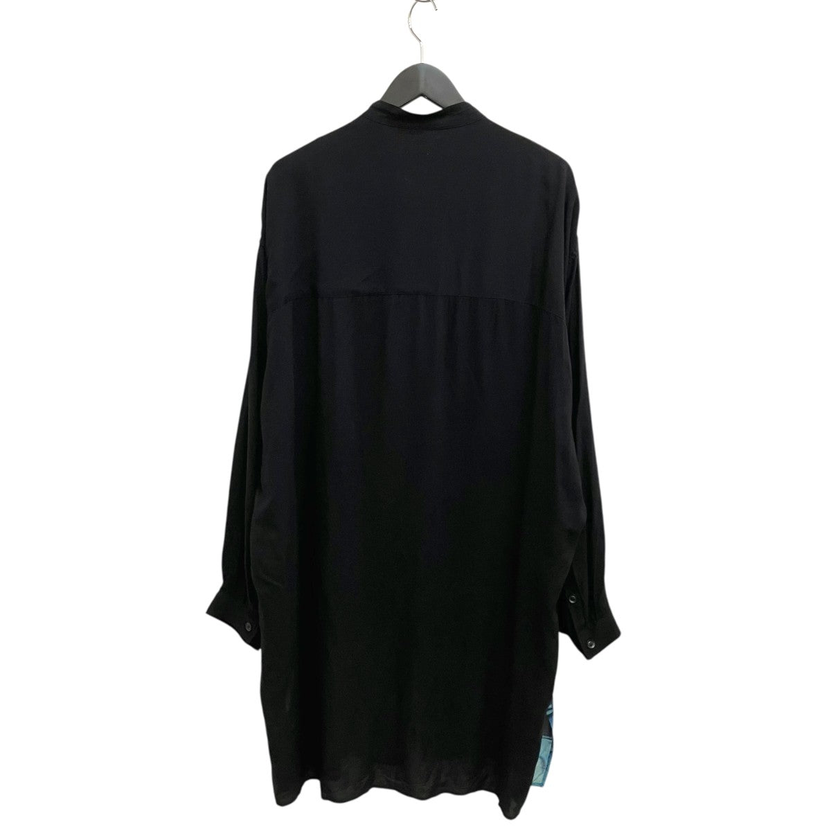 YOHJI YAMAMOTO 内田すずめ 分裂蝶々 Deformation stand collar Print blouse長袖シャツHN-B56-819 古着・中古-2枚目のアイテム画像