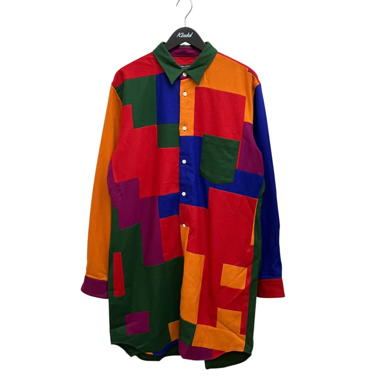 25AW パッチワークロングシャツ PP-B032