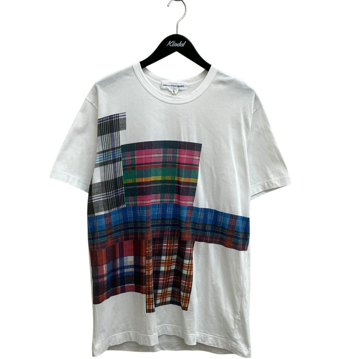 COMME des GARCONS SHIRT 25SS チェックプリントTシャツ FO-T008 古着・中古-1枚目のアイテム画像