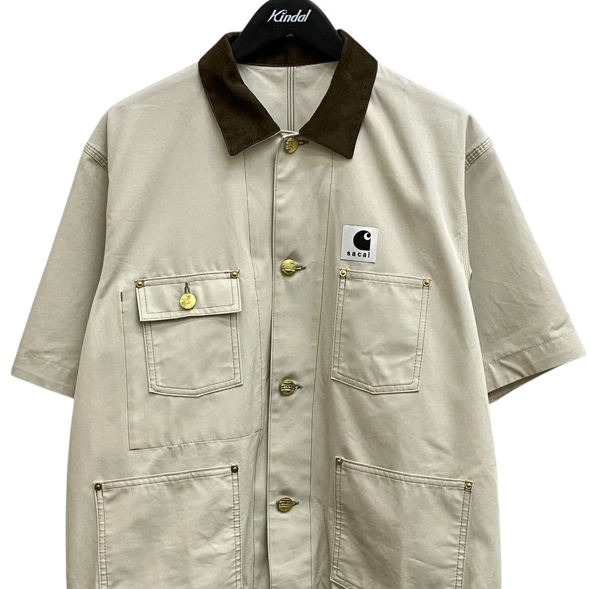 sacai×CarHartt Duck Shirt半袖シャツ26-03991M 古着・中古-3枚目のアイテム画像