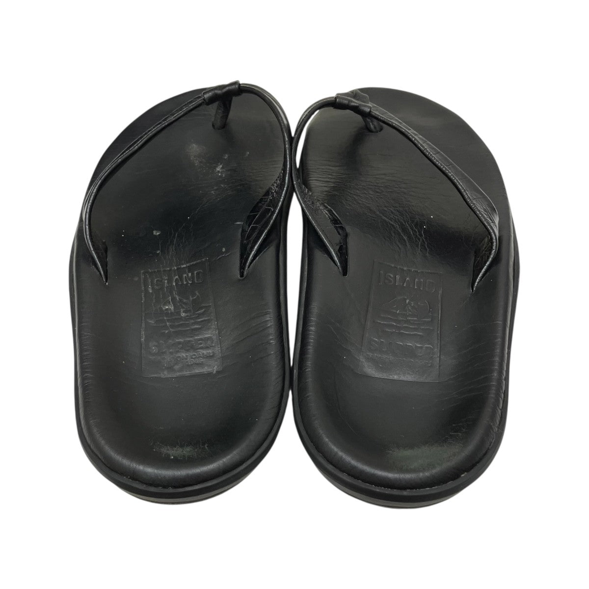 ISLAND SLIPPER(アイランドスリッパ) クロコ ナローストラップサンダル