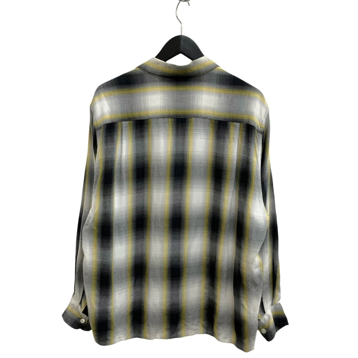WACKO MARIA OMBRE CHECK OPEN COLLAR SHIRT長袖シャツ 古着・中古-2枚目のアイテム画像