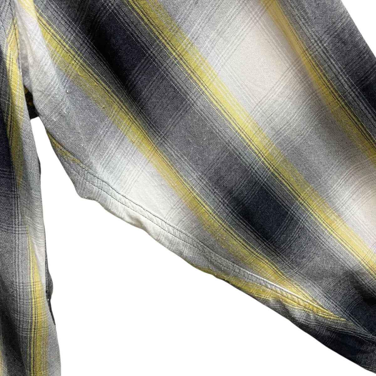 WACKO MARIA OMBRE CHECK OPEN COLLAR SHIRT長袖シャツ 古着・中古-4枚目のアイテム画像