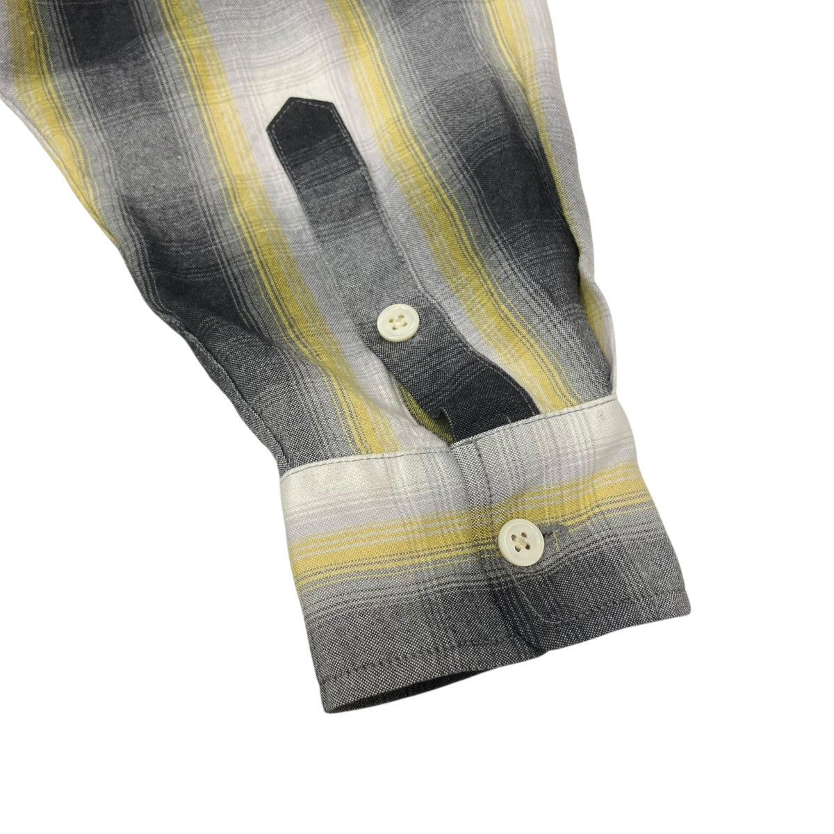 WACKO MARIA OMBRE CHECK OPEN COLLAR SHIRT長袖シャツ 古着・中古-5枚目のアイテム画像