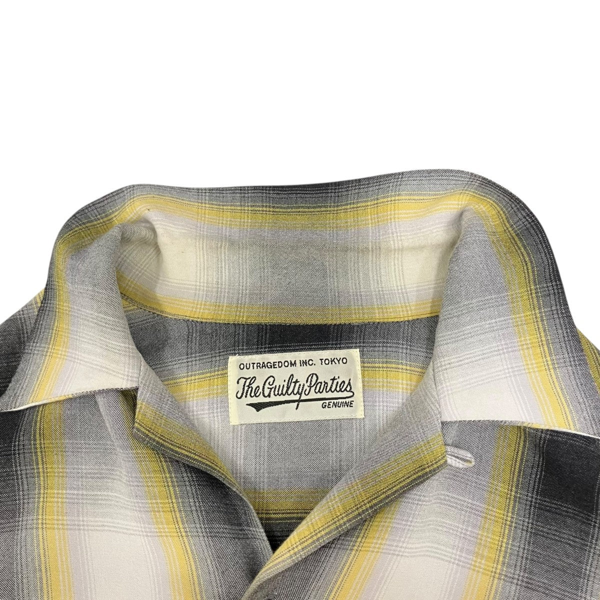 WACKO MARIA OMBRE CHECK OPEN COLLAR SHIRT長袖シャツ 古着・中古-6枚目のアイテム画像