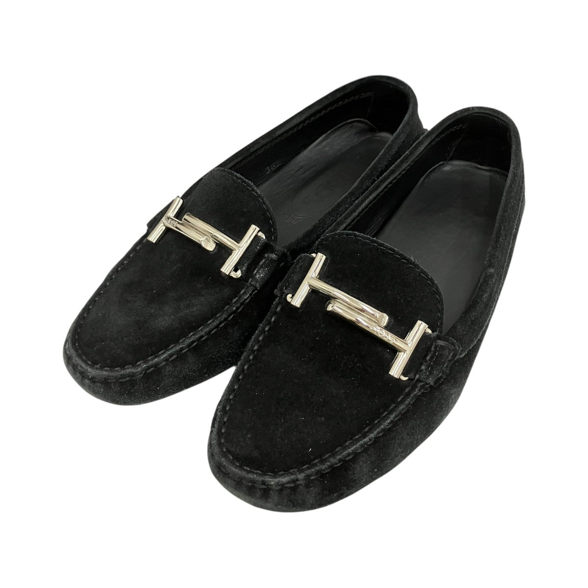 TOD’S ダブルT スエードローファー 古着・中古-1枚目のアイテム画像