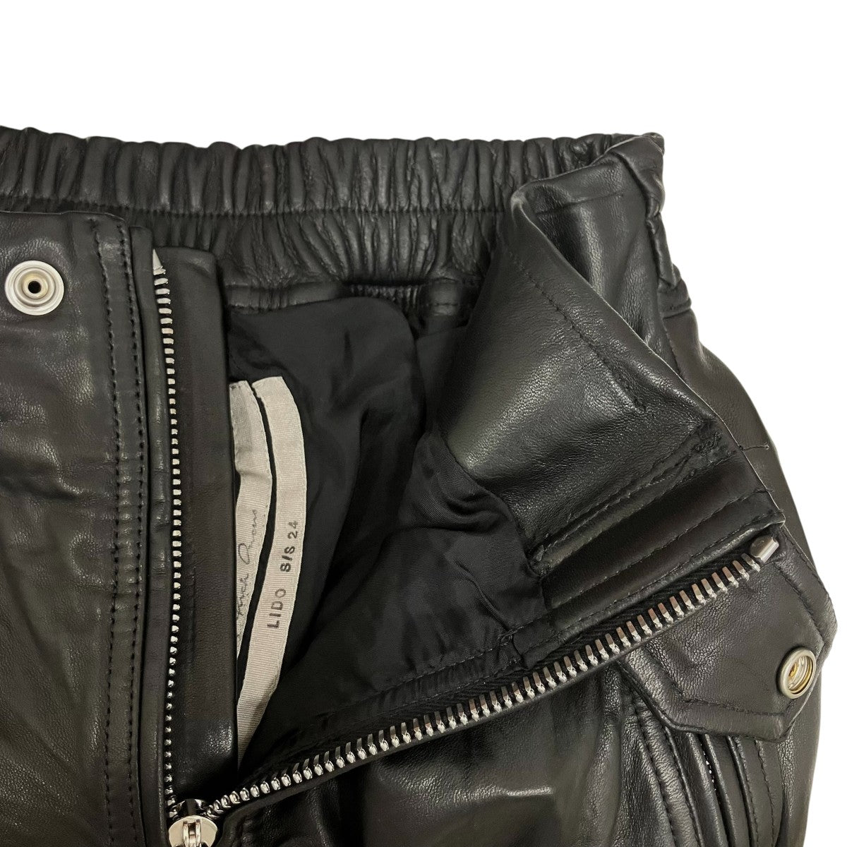 RICK OWENS 24SSLUXOR JOGGER LEATHER PANTSレザーパンツRU01D3395-LNV 古着・中古-5枚目のアイテム画像