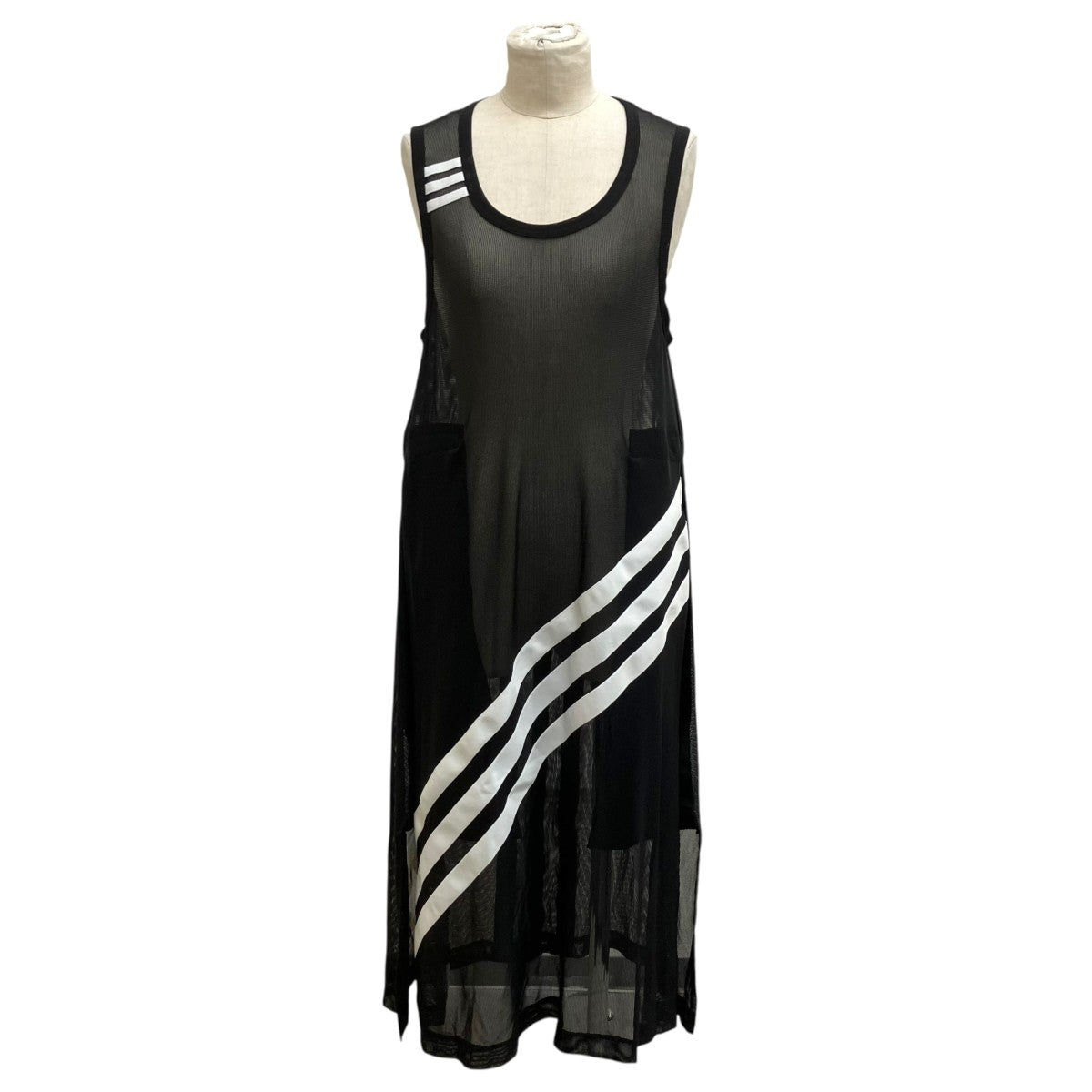Y-3 W CH1 MESH TANKノースリーブワンピースHG6114 古着・中古-1枚目のアイテム画像