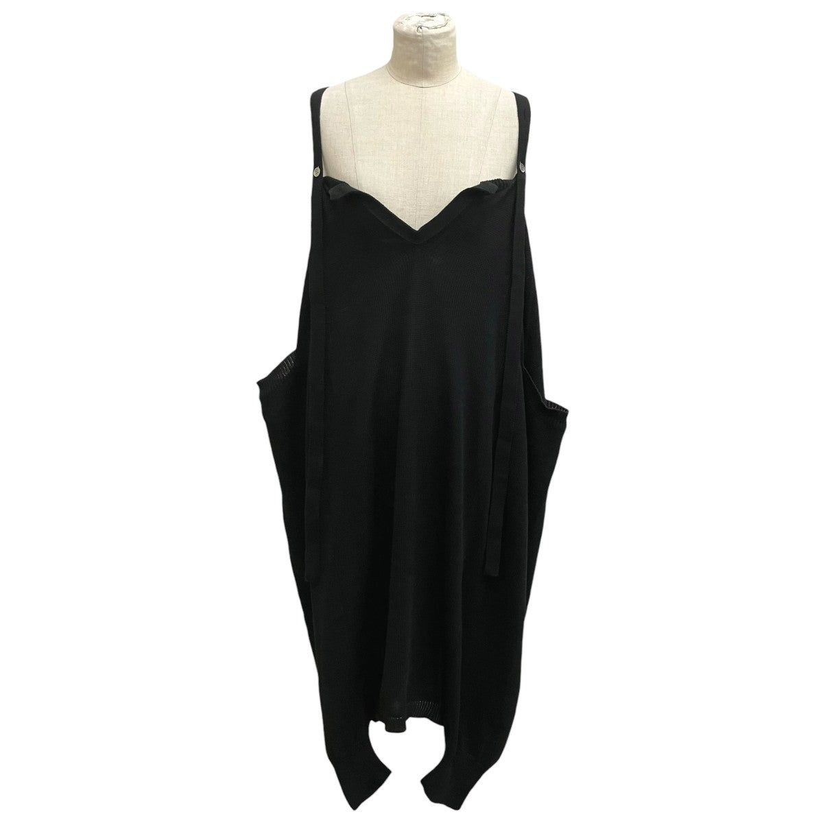 Y’s Shaped Sleeveless Cotton Knit DressニットワンピースYO-K05-070 古着・中古-1枚目のアイテム画像