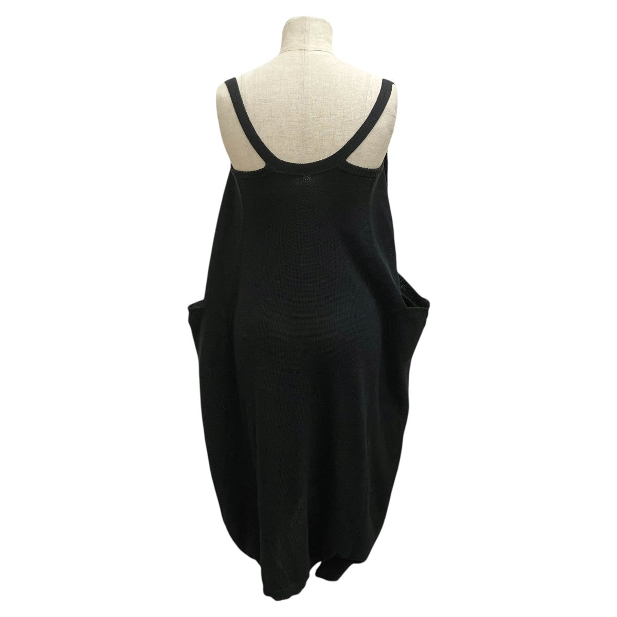 Y’s Shaped Sleeveless Cotton Knit DressニットワンピースYO-K05-070 古着・中古-2枚目のアイテム画像