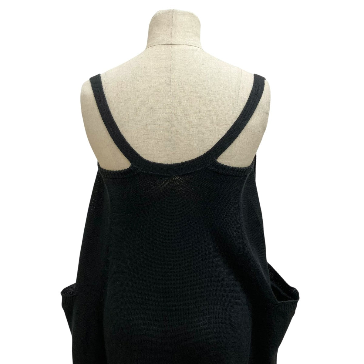 Y’s Shaped Sleeveless Cotton Knit DressニットワンピースYO-K05-070 古着・中古-5枚目のアイテム画像