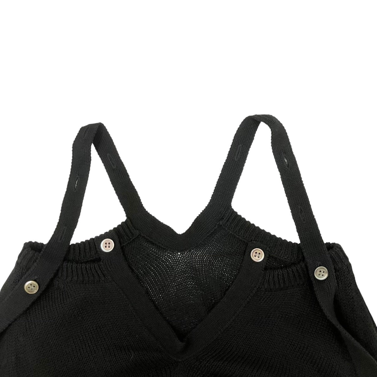 Y’s Shaped Sleeveless Cotton Knit DressニットワンピースYO-K05-070 古着・中古-6枚目のアイテム画像