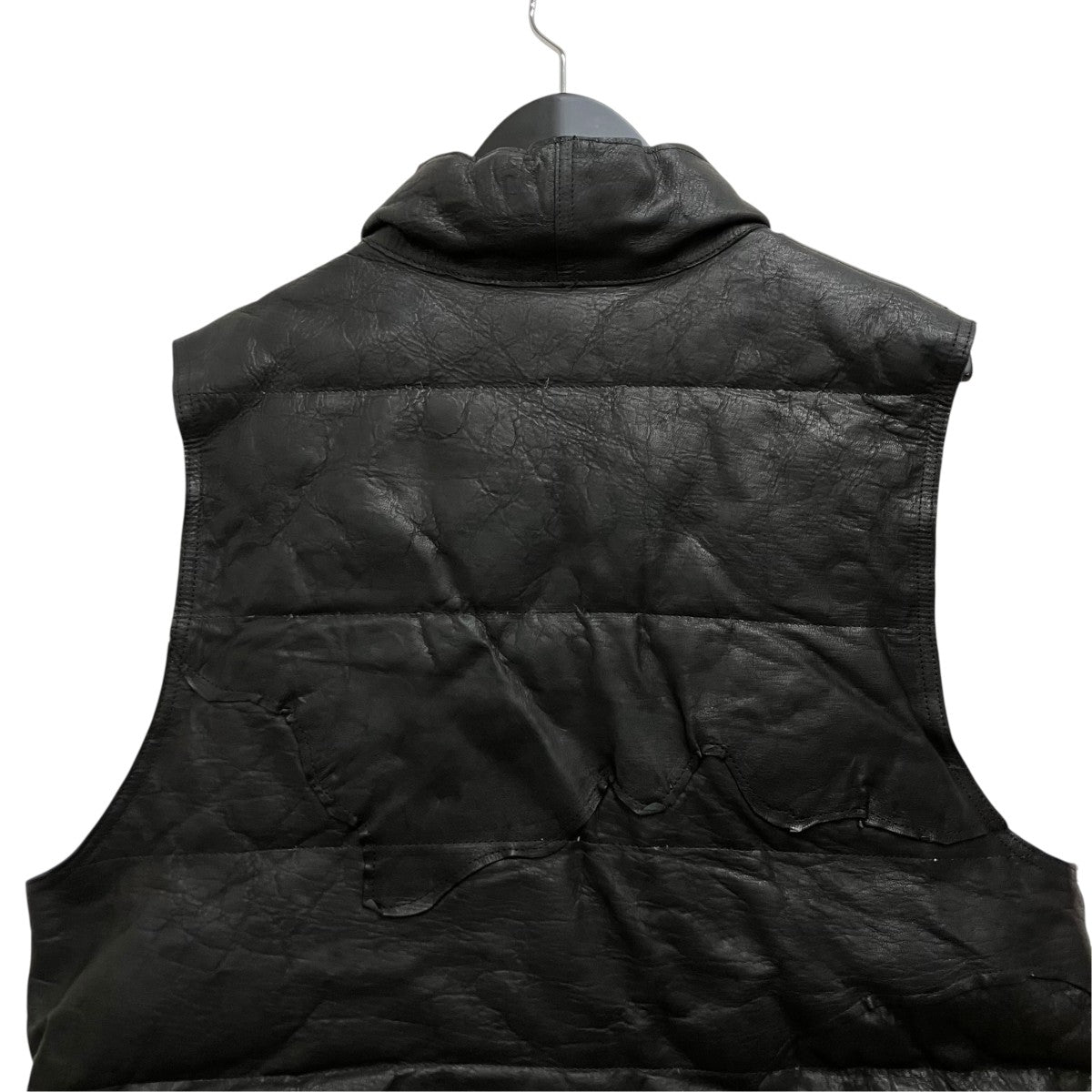GOOD KARMA DEVELOPMENT LEATHER DOWN VEST GRIZZLYレザーベスト 古着・中古-4枚目のアイテム画像