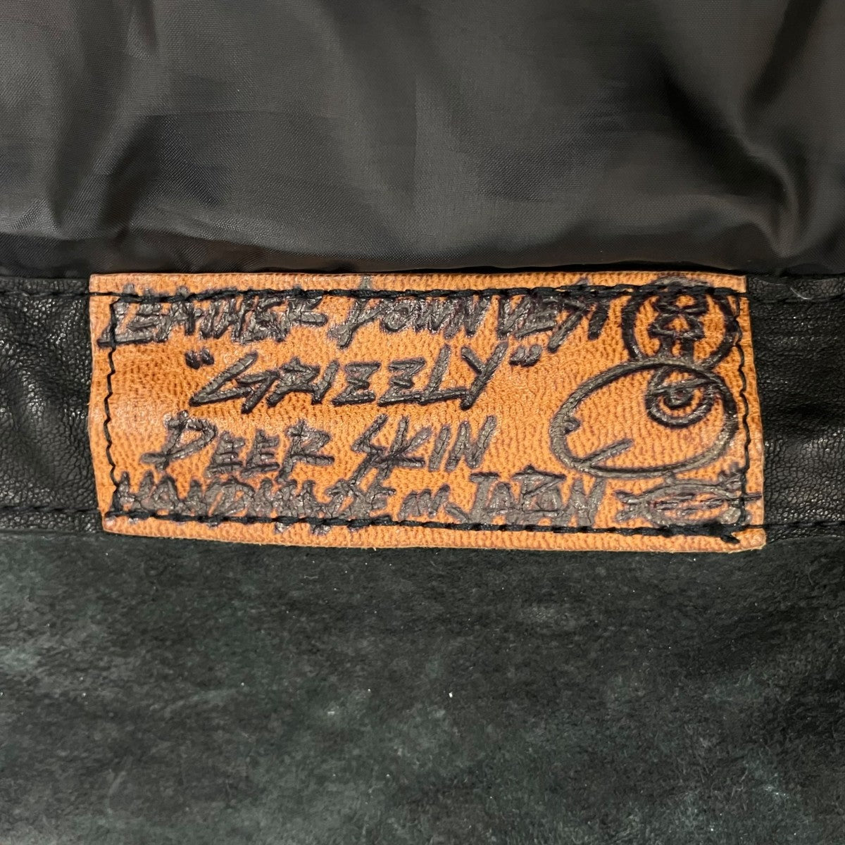 GOOD KARMA DEVELOPMENT LEATHER DOWN VEST GRIZZLYレザーベスト 古着・中古-7枚目のアイテム画像