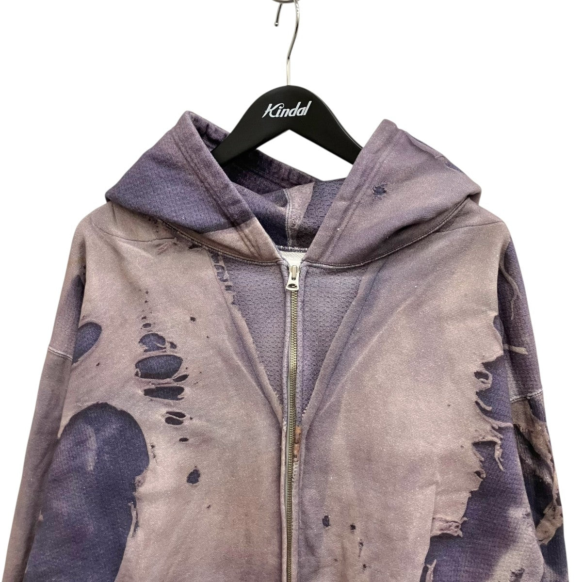 KAMIYA Trompe L’oeil Print Zip-up Hoodie NavyパーカーG15HD114 古着・中古-3枚目のアイテム画像