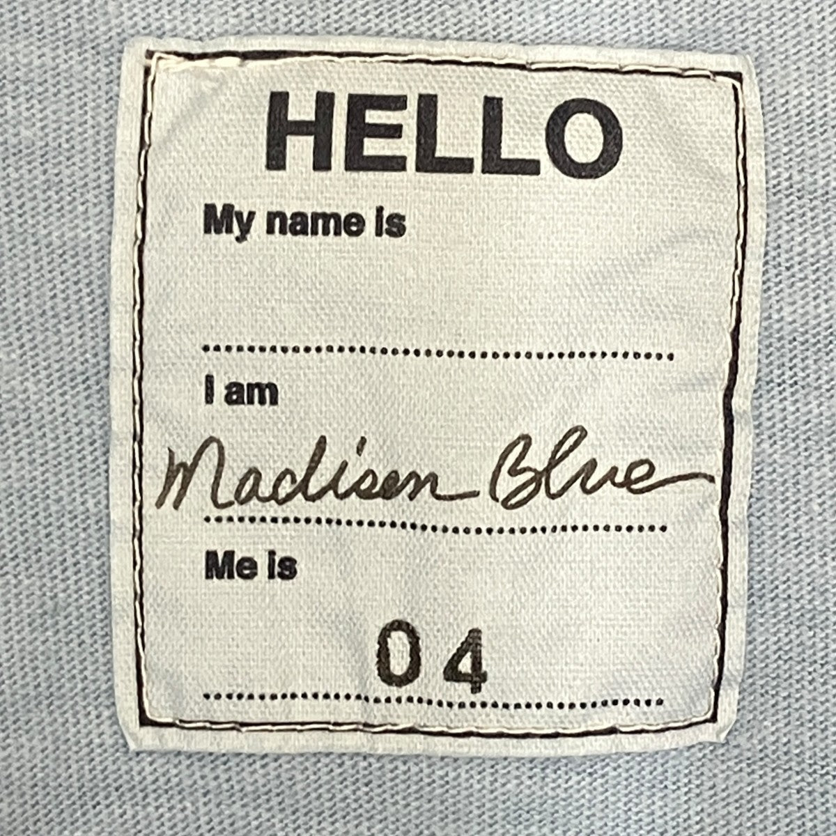 MADISON BLUE HELLO CREW NECK TEE DYEDTシャツMB221-7003M 古着・中古-6枚目のアイテム画像