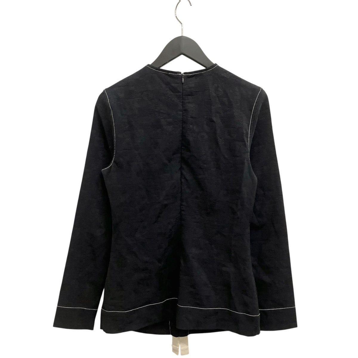Ganni Stretch Jacquard Ruched Blouse長袖ブラウスEUH-52010-B 古着・中古-2枚目のアイテム画像