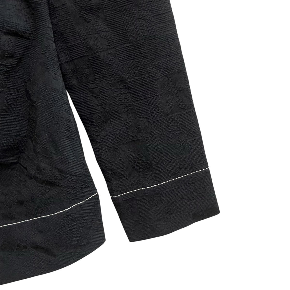 Ganni Stretch Jacquard Ruched Blouse長袖ブラウスEUH-52010-B 古着・中古-4枚目のアイテム画像