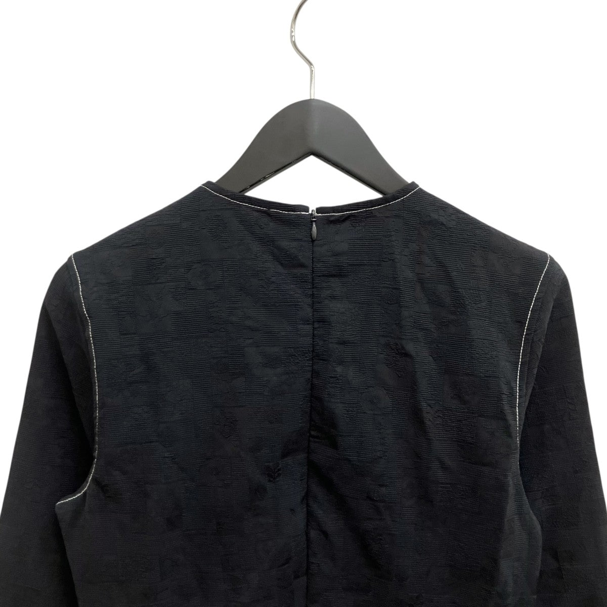 Ganni Stretch Jacquard Ruched Blouse長袖ブラウスEUH-52010-B 古着・中古-5枚目のアイテム画像
