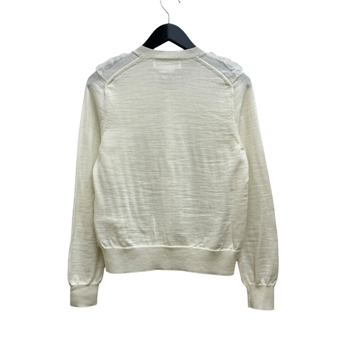Organza-trimmed wool cardigan ／ AD2025 NQ-N007