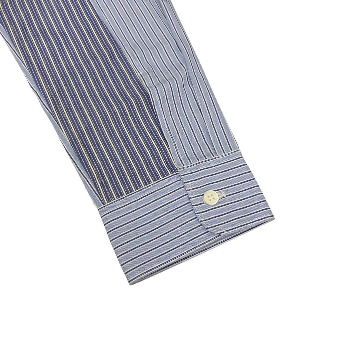 CDG JUNYA WATANABE MAN AD2025 Cotton Stripe X Nylon Taffeta長袖シャツWP-B017 古着・中古-5枚目のアイテム画像